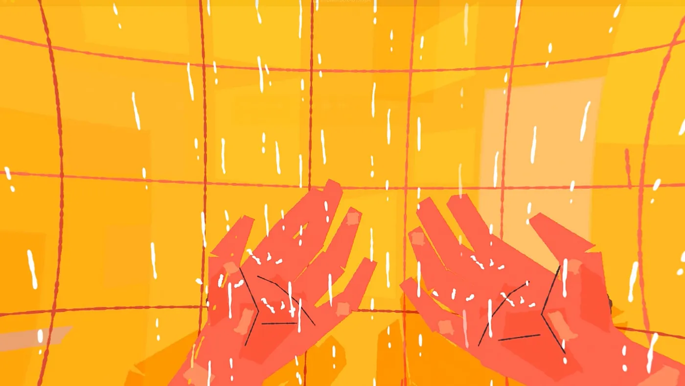 Showerbox, hands, 2d animation